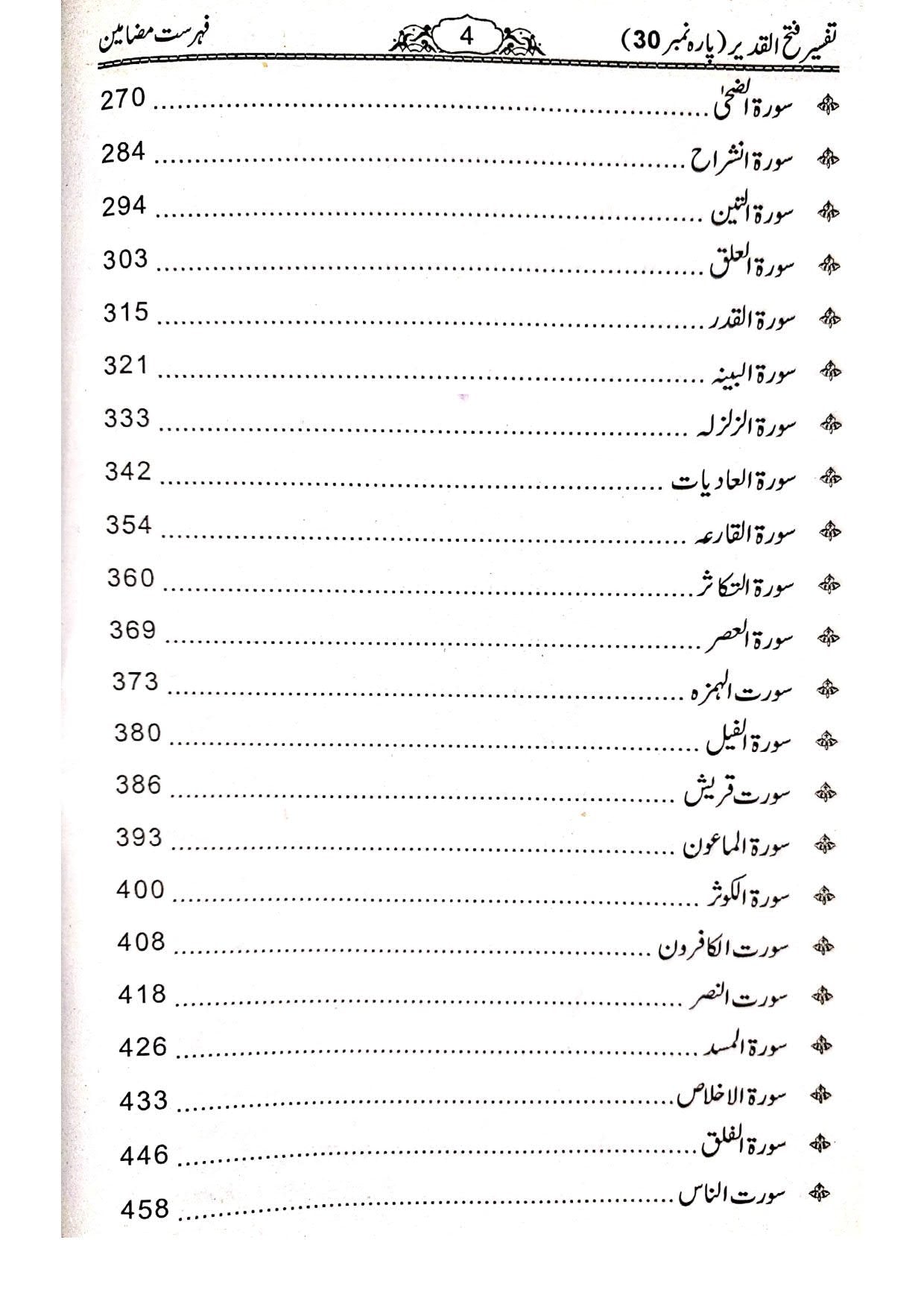 Tafseer Fathul Qadeer (Para 30)<br>تفسیر فتح القدیر تیسواں پارہ