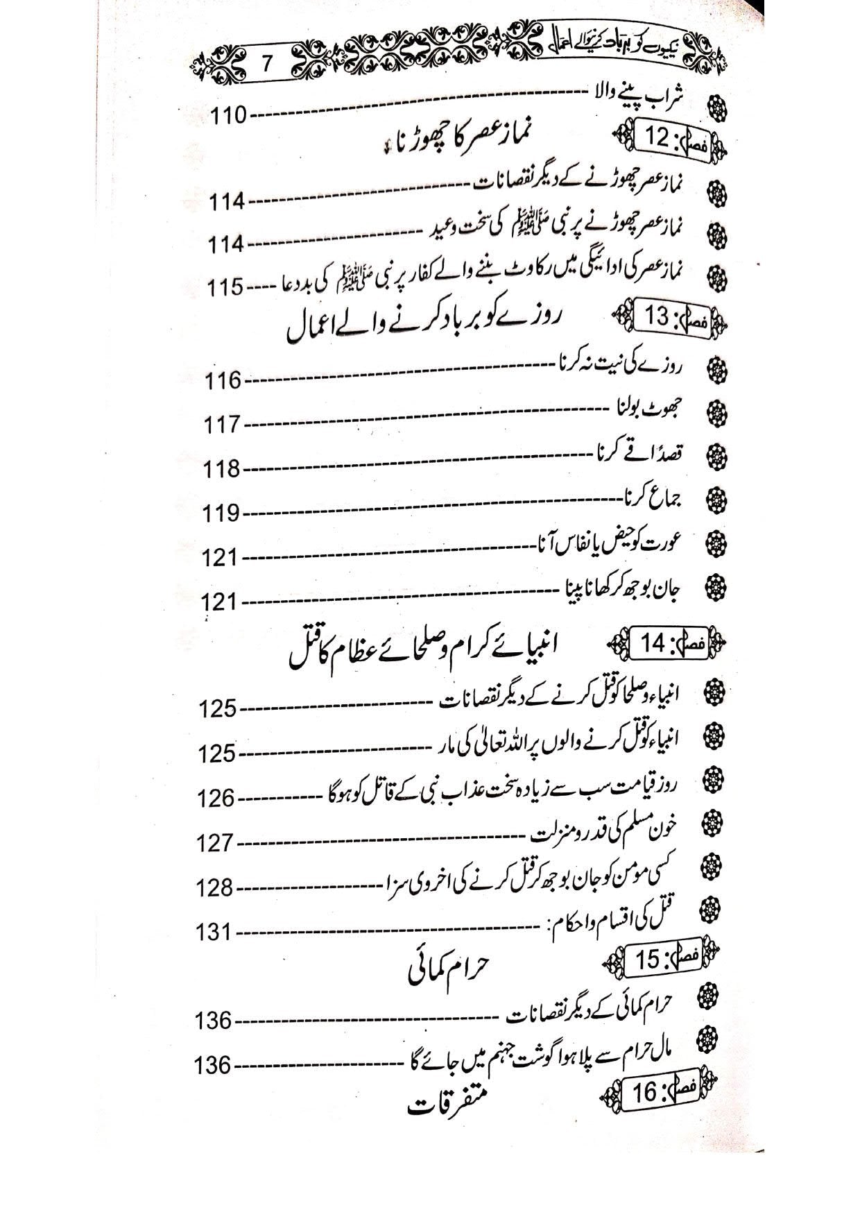 Naikiyon Ko Barbad Karny waly Amal<br>نیکیوں کو برباد کرنے والے اعمال