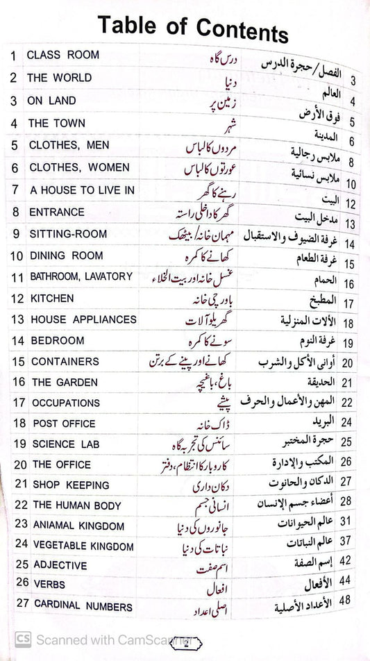 Al Qamoos Ul Mari Us Sagheer<br>القاموس المرئی الصغیر