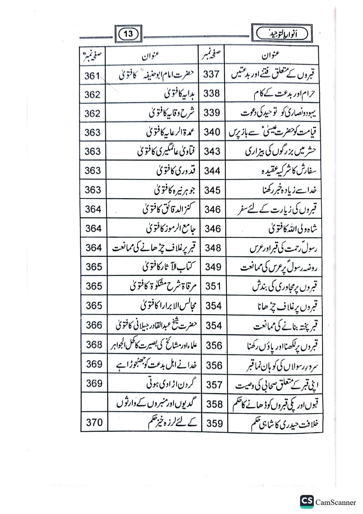 Anwar al-Tawheed<br>انوار التوحید