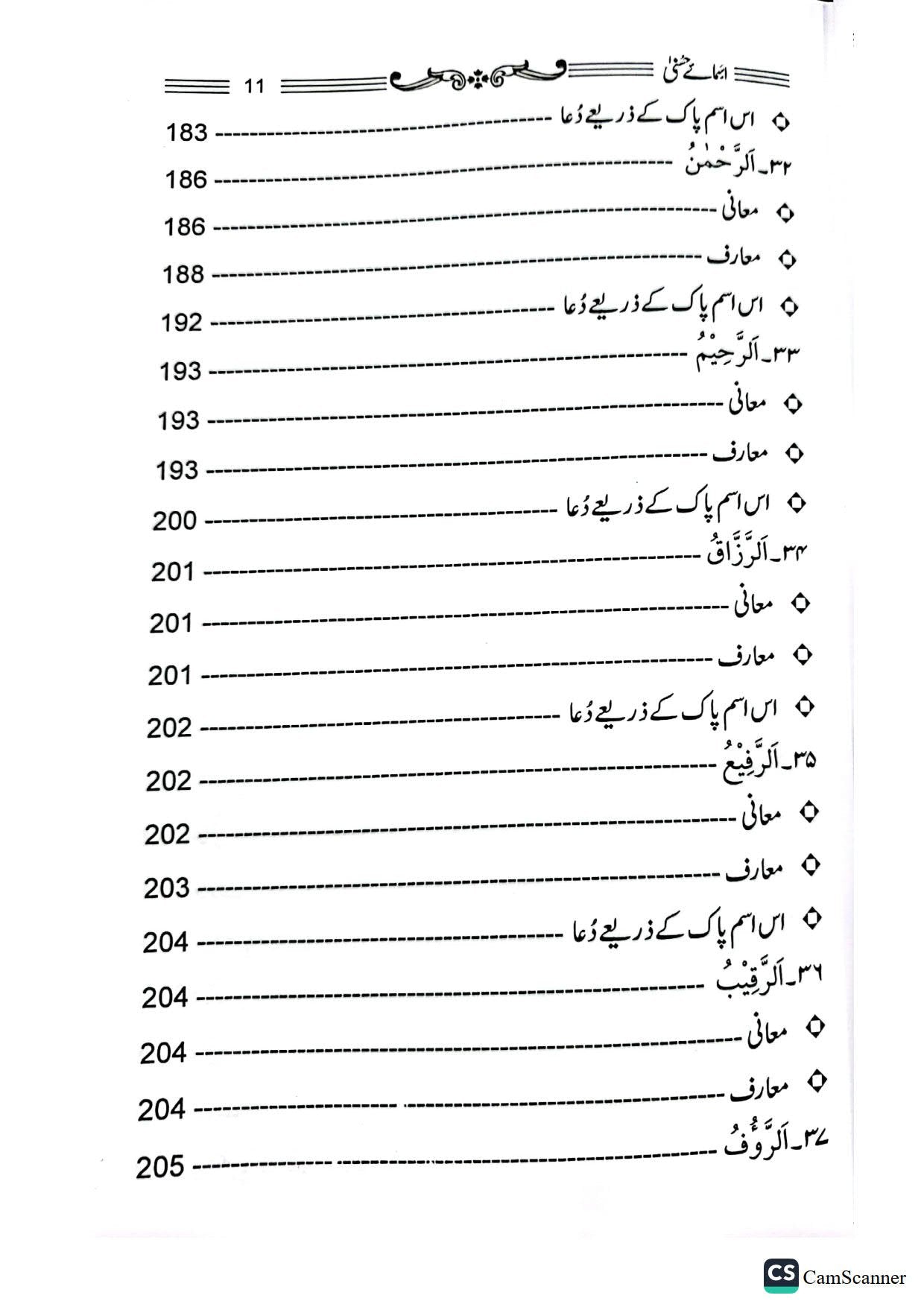 Asma E Husna<br>اسمائے حسنی سے محبت انکااحصااورتقاضا