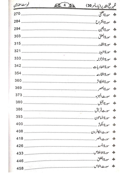 Tafseer Fathul Qadeer (Para 30)<br>تفسیر فتح القدیر تیسواں پارہ