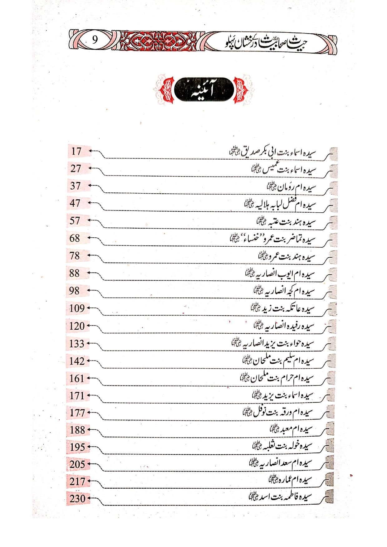 Hayat-E-Sahabiyat k Darakhshan Pehlu<br>حیات صحابیات کے درخشاں پہلو