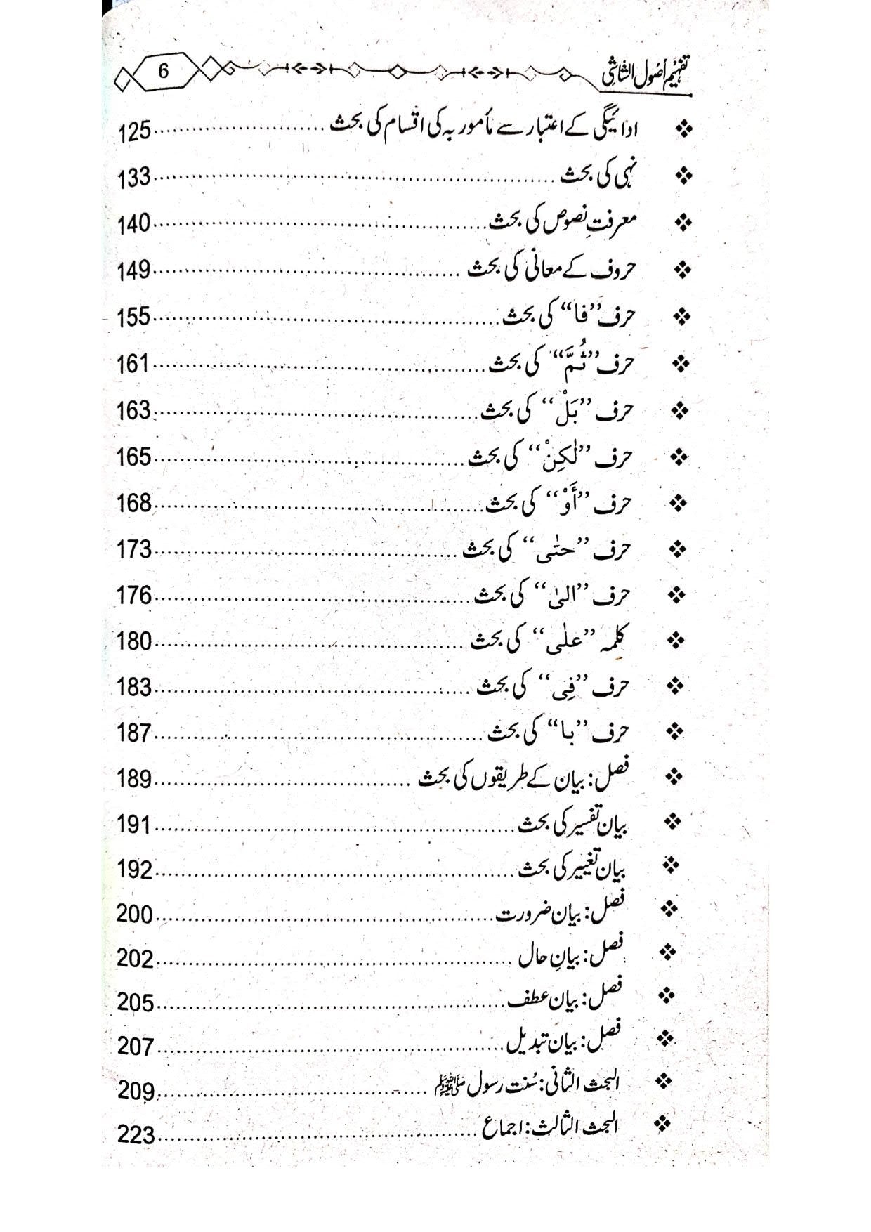 Tafheem Usool e Shashi (Mutarajam) <br> تفہیم اصول الشاشی(مترجم)سوالاجوابا