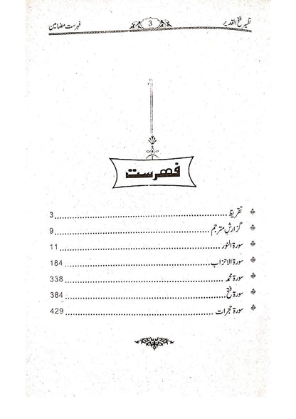 Tafseer Fath ul Qadeer (Muntakhib Surtain)<br>تفسیر فتح القدیر(منتخب سورتیں)